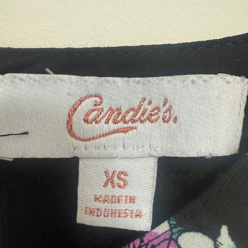 Candie's Black and Red Floral Halter Dress - Picture 2 of 7